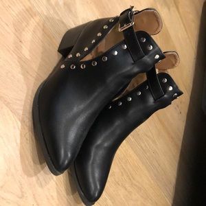 Studded Black Booties- Edgy Look